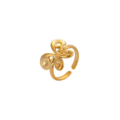 For Rings Made Of Durable 304 Stainless Steel Featuring Elegant Golden Finish