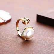 J235 (Irregular Pearl Open Ring)