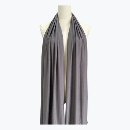 Solid Color Ethnic Style Women's Hijab In White, Mercerized Cotton Material Featuring Braid Craftsmanship