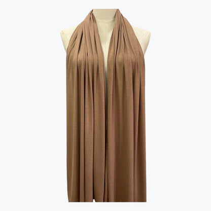 Solid Color Ethnic Style Women's Hijab In White, Mercerized Cotton Material Featuring Braid Craftsmanship