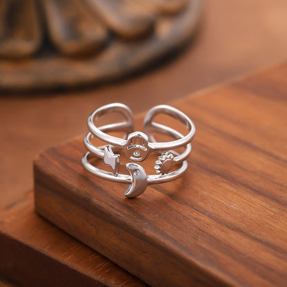 For Women Open Rings In 304 Stainless Steel With 18K Real Gold Plated PVD Coating