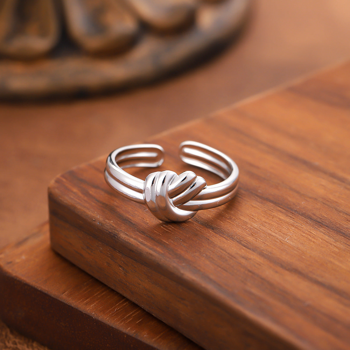 For Women Open Rings In 304 Stainless Steel With 18K Real Gold Plated PVD Coating