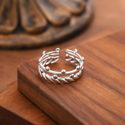 Vintage Style Geometric Open Rings For Unisex, Made Of 304 Stainless Steel With 18K Real Gold Plated Electroplating