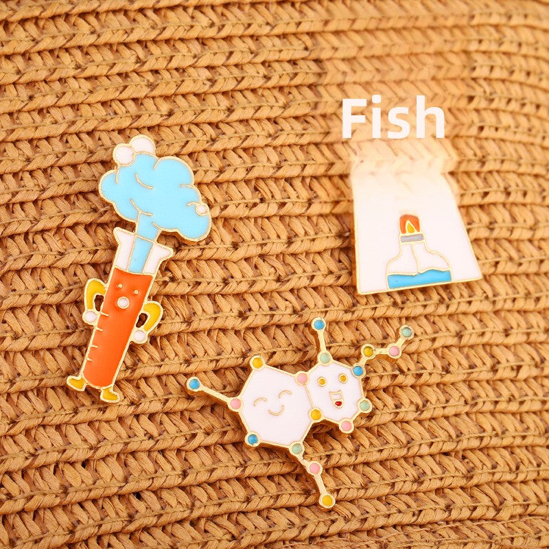 Cartoon Pin Brooches Made Of Durable Zinc Alloy, Stylish Accessories For Everyday Wear