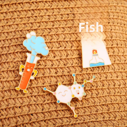 Cartoon Pin Brooches Made Of Durable Zinc Alloy, Stylish Accessories For Everyday Wear