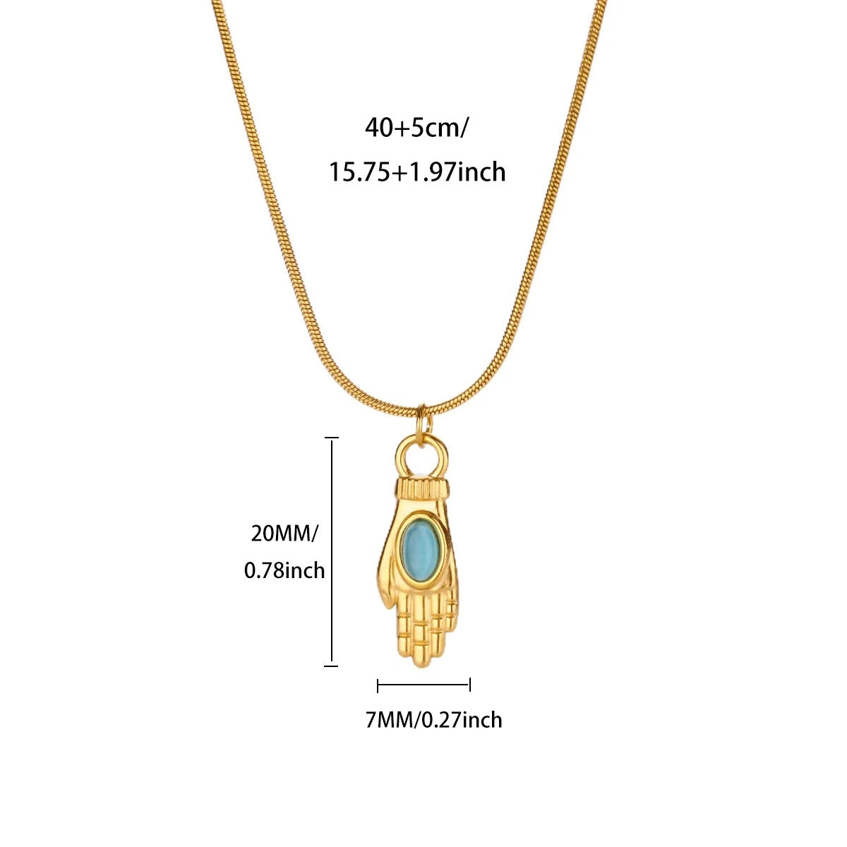 Devil's Eye Necklace For Women In Blue, Made Of Durable 304 Stainless Steel