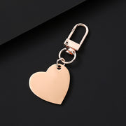 30*28.5mm Oblique Peach Heart + 34mm Door Knob in Rose Gold