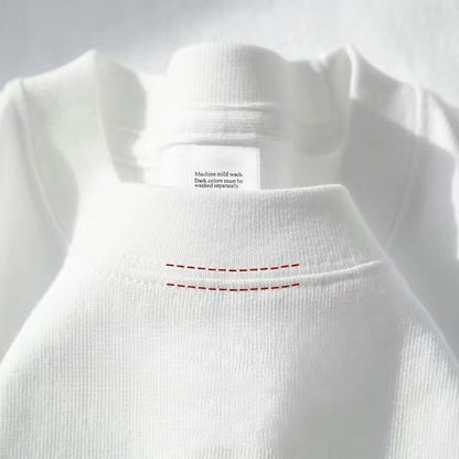 Heart Shape Simple Style Cotton Short Sleeve T-shirt Featuring Printing