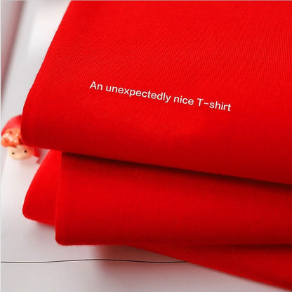 Heart Shape Simple Style Cotton Short Sleeve T-shirt Featuring Printing