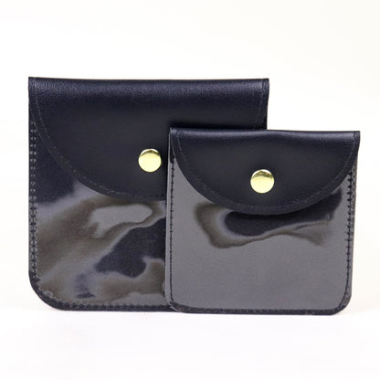 Transparent PU Leather Jewelry Storage Bag Suitable For Necklaces And Bracelets Packaging Dustproof Bag Solid Color Asymmetric Design
