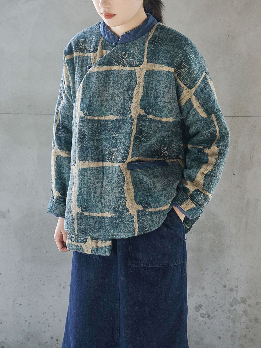 Women Vintage Floral Cotton Winter Padded Coat