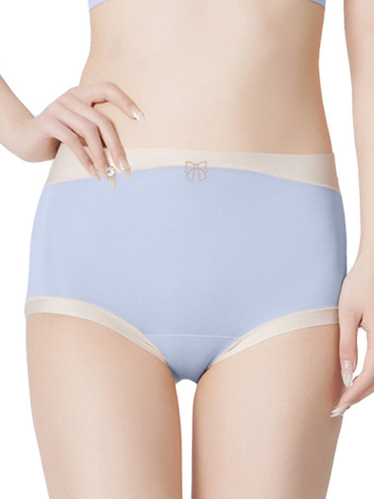 6 Pieces Summer Women High Waist Colorblock Underwear