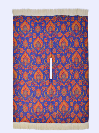 Women Vintage Jacquard Tassel Shawl
