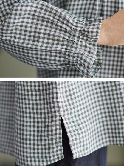 Women Linen Spring Loose Shirt