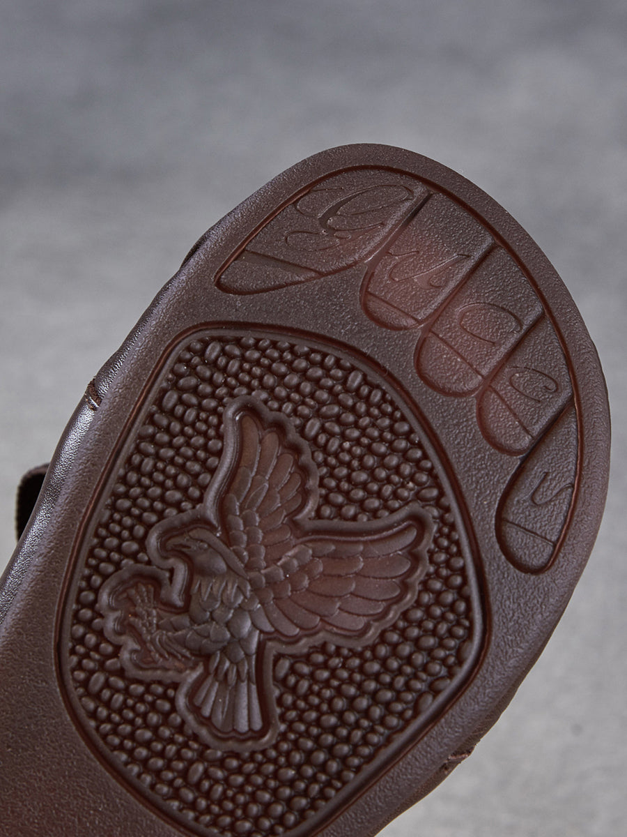 Women Summer Soft Leather Strap Low Heel Shoes