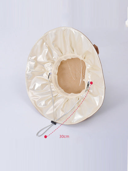 Women Summer Artsy Straw Spliced Sunproof Hat