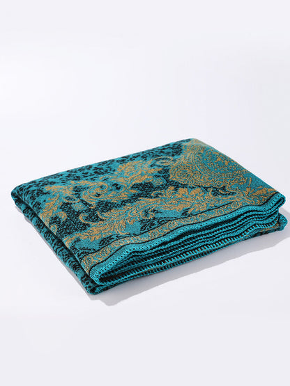 Women Vintage Autumn Print Warm Shawl