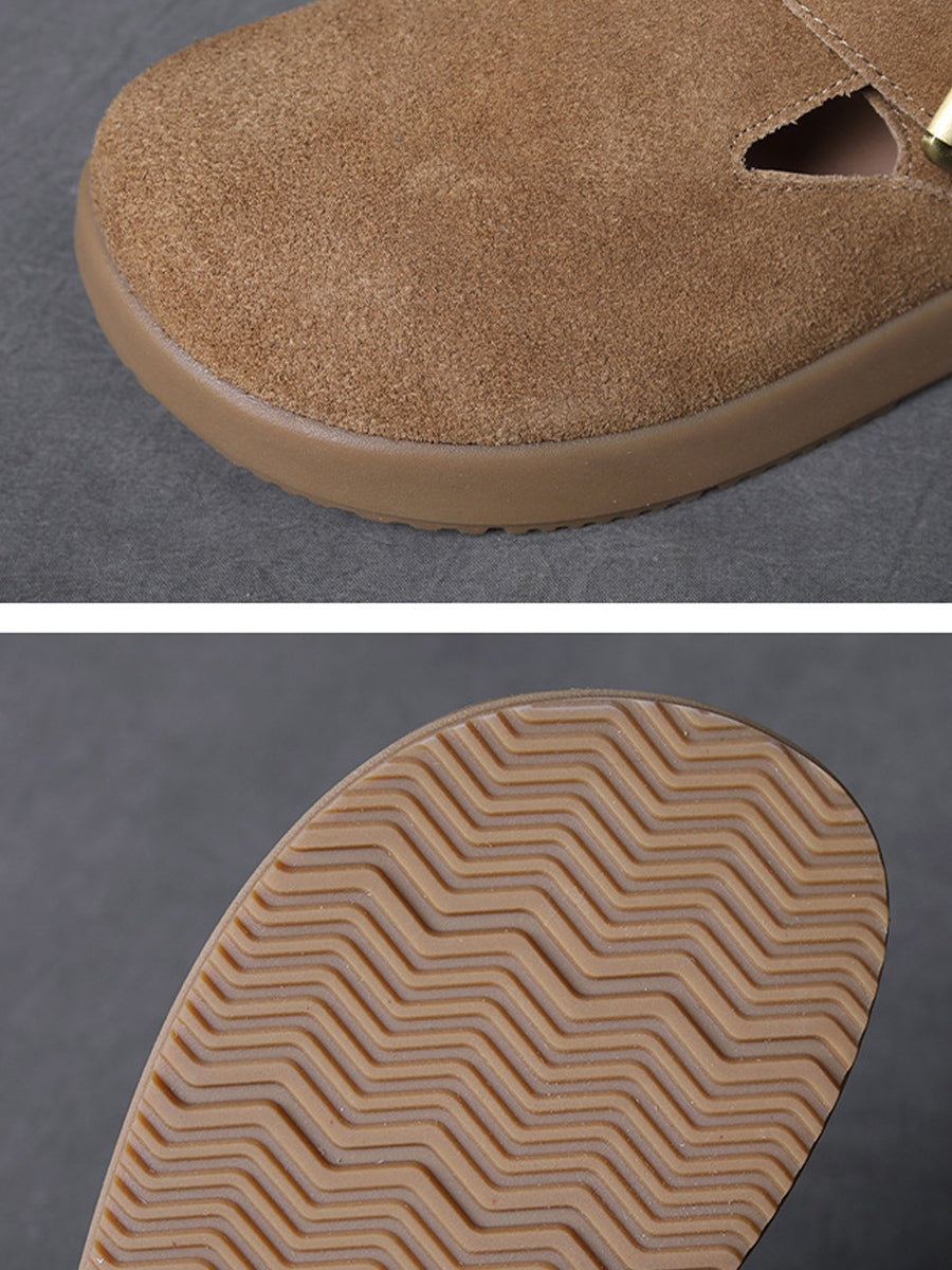 Women Casual Genuine Leather Flat Shoes