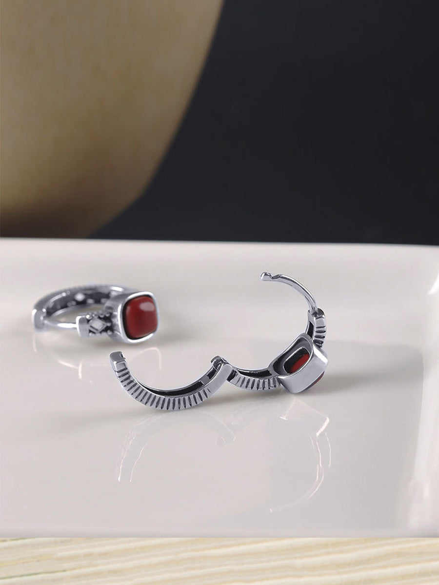 Women Summer Retro Cooper-plating Silver Earrings