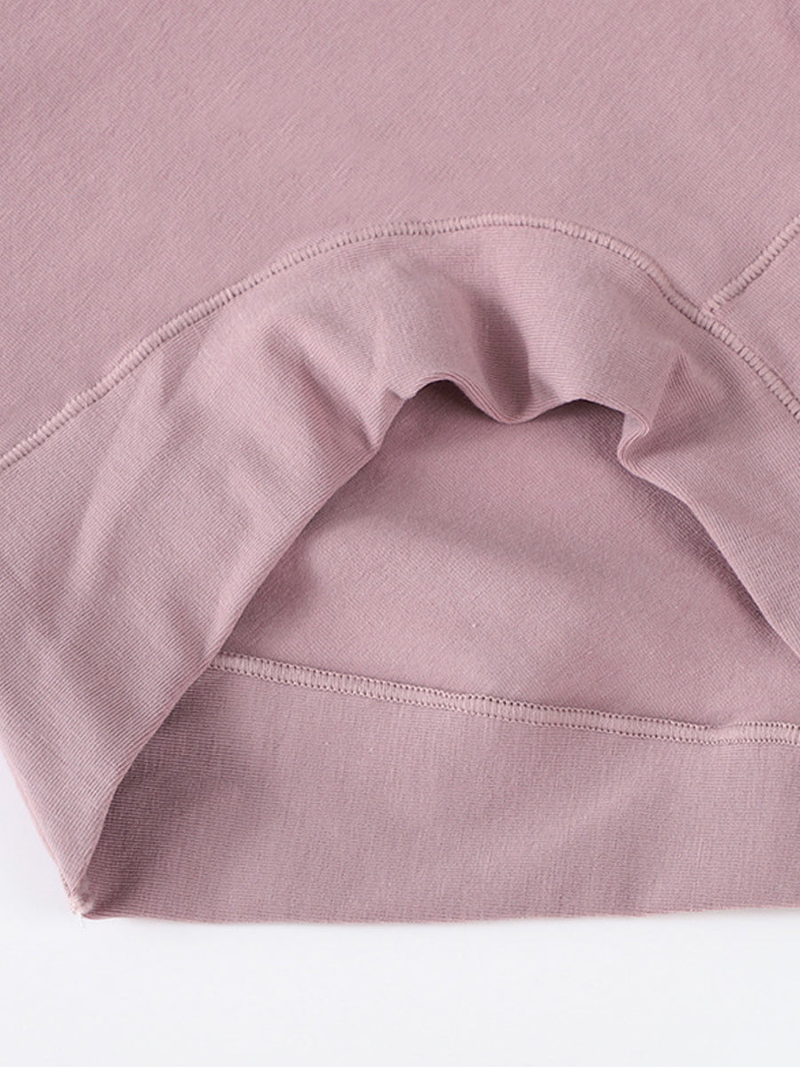 6 Pieces Women High Waist Pure Color Cotton Underwear