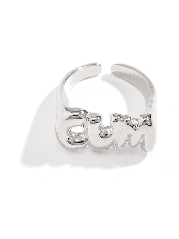 Normcore Adjustable Geometric Hollow Rings Accessories