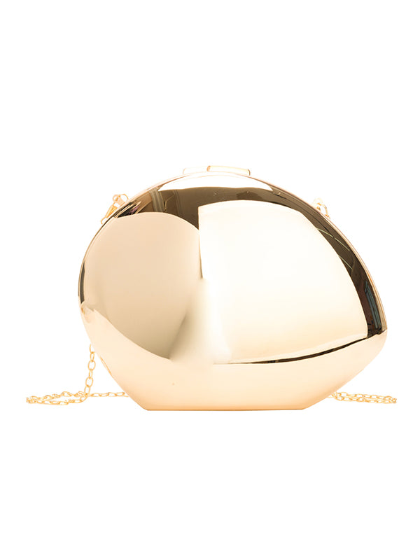 Chains Geometric Solid Color Crossbody Bags Satchels