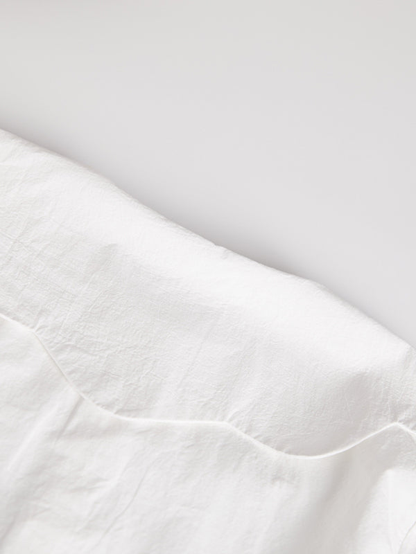 Loose Short Sleeves Solid Color Split-Joint Peter Pan Collar Blouses&Shirts Tops