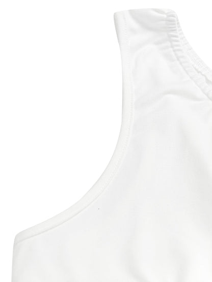 Sleeveless Pockets Solid Color One-Shoulder Jumpsuits
