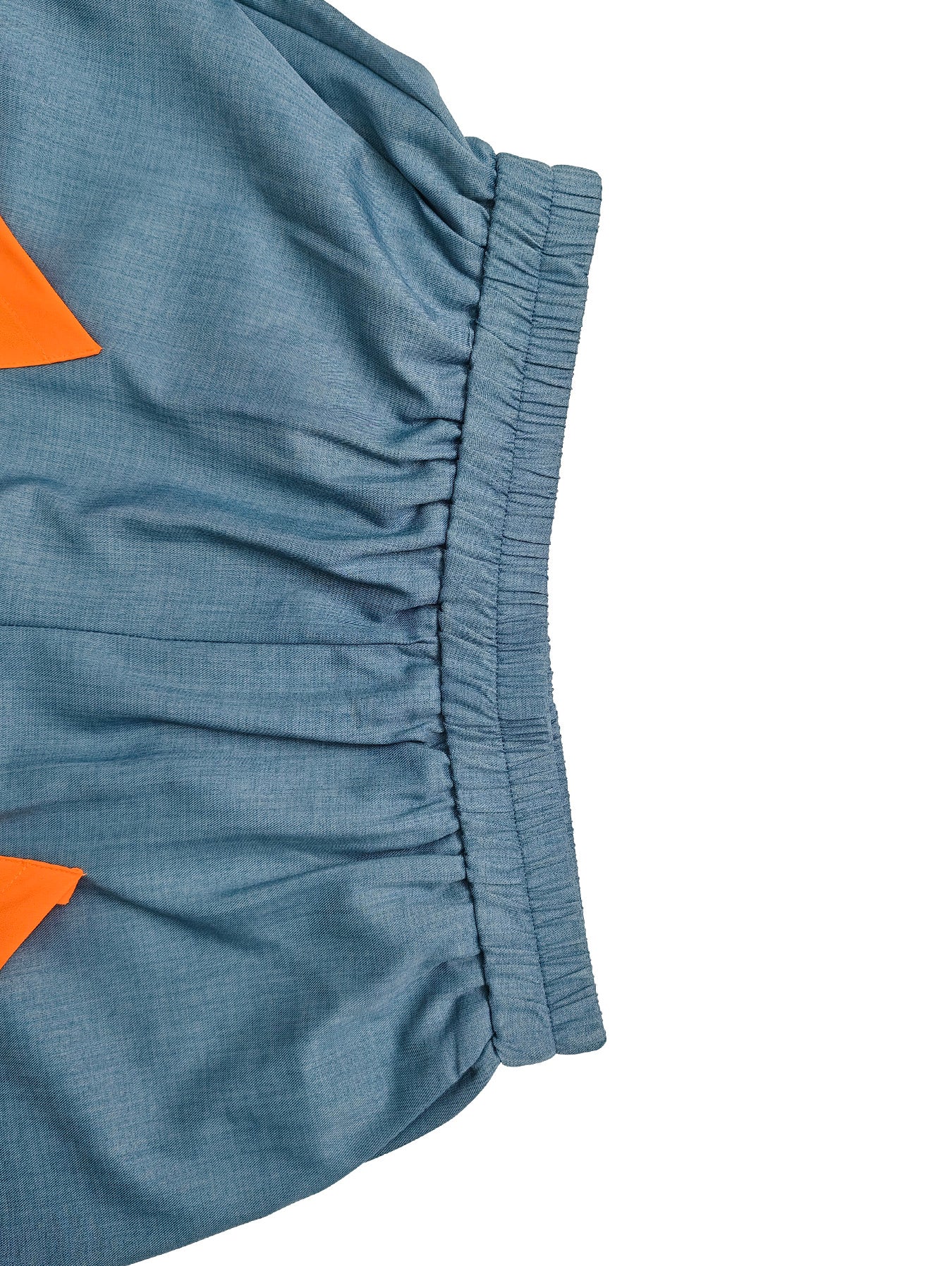 High Waisted Loose Contrast Color Elasticity Pockets Split-Joint Ninth Pants Trousers