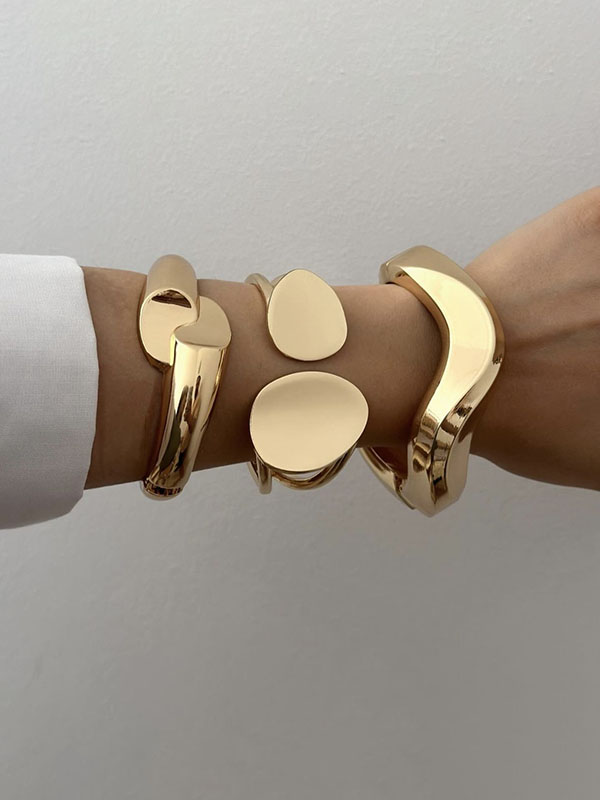 Geometric Hollow Solid Color Bracelet Accessories