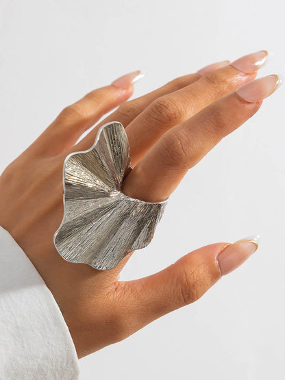 Irregularity Geometric Pleated Rings Accessories