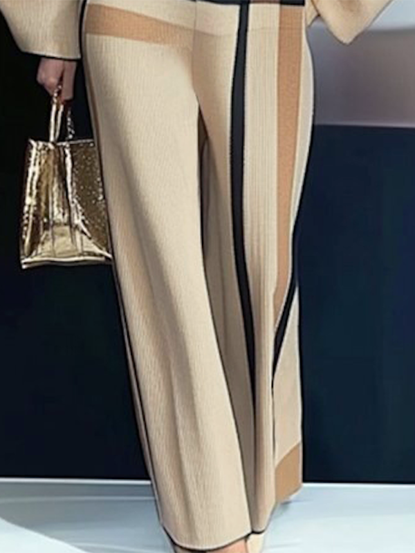 Loose Wide Leg Striped Casual Pants Bottoms Trousers