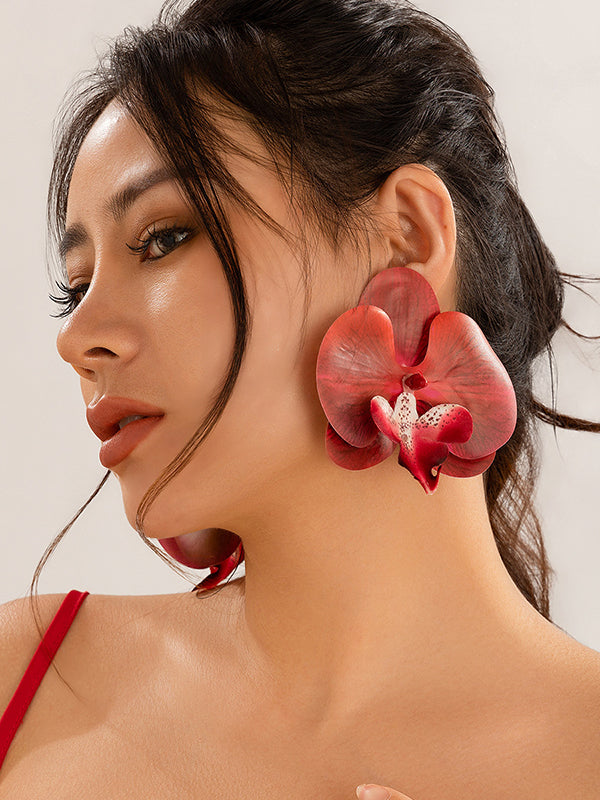 Flower Shape Drop Earrings