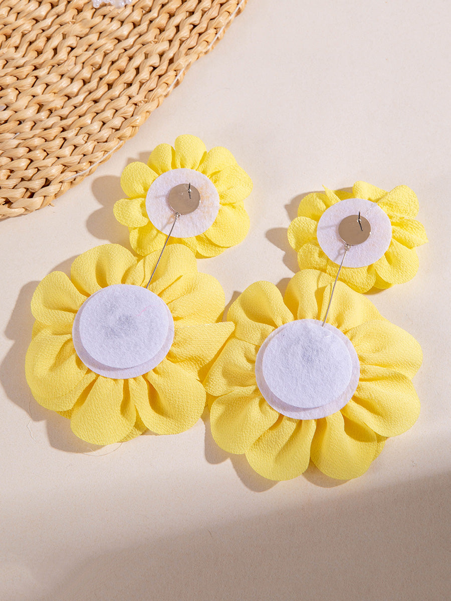 Flower Shape Drop Earrings