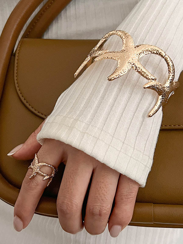 Flower Shape Geometric Bracelet Accessories Rings Accessories