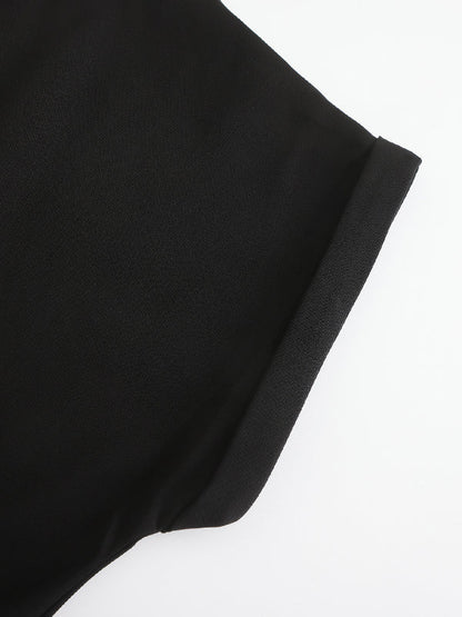 Cap Sleeve Wide Leg Solid Color Jumpsuits