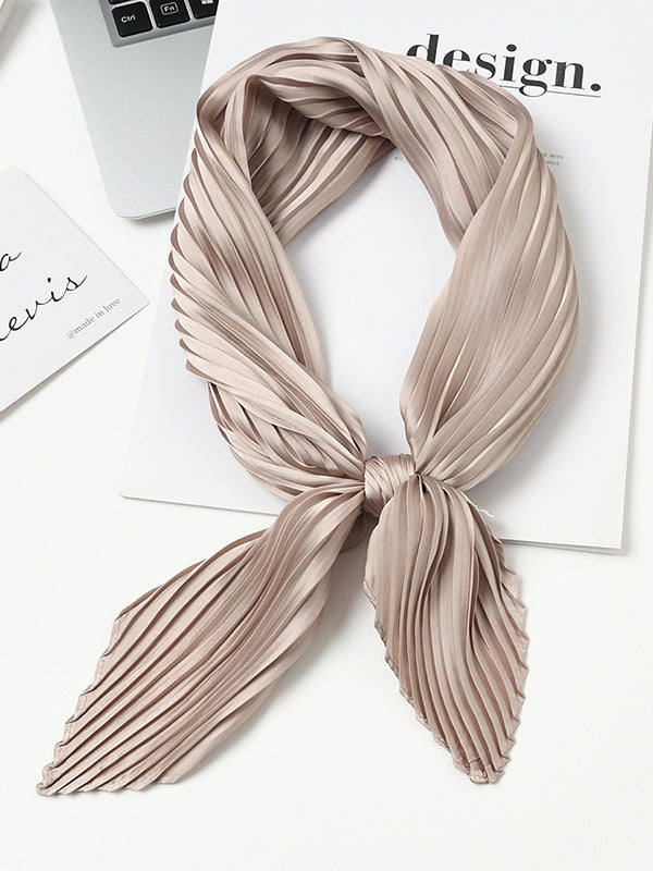 Pleated Solid Color Shawl&Scarf