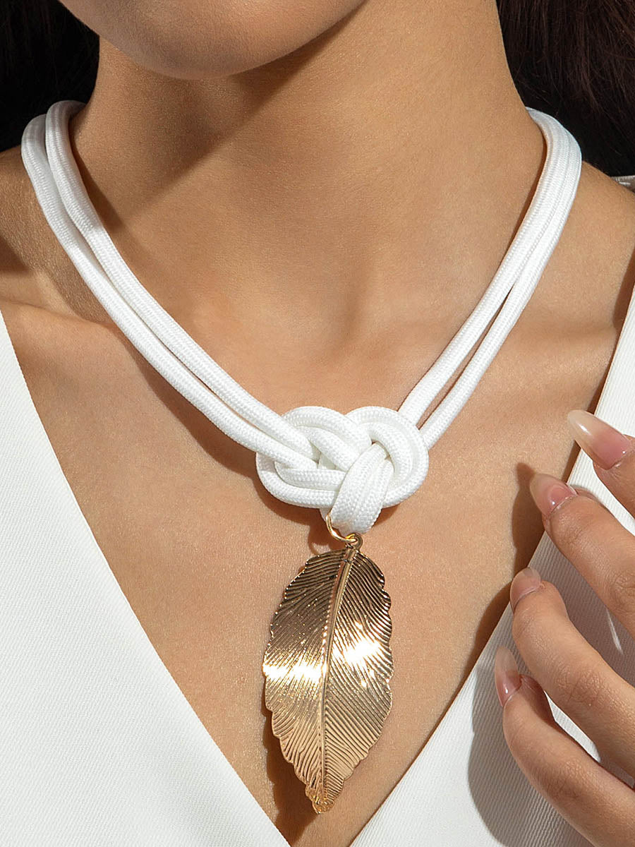 Geometric Leaves Shape Necklaces Accessories