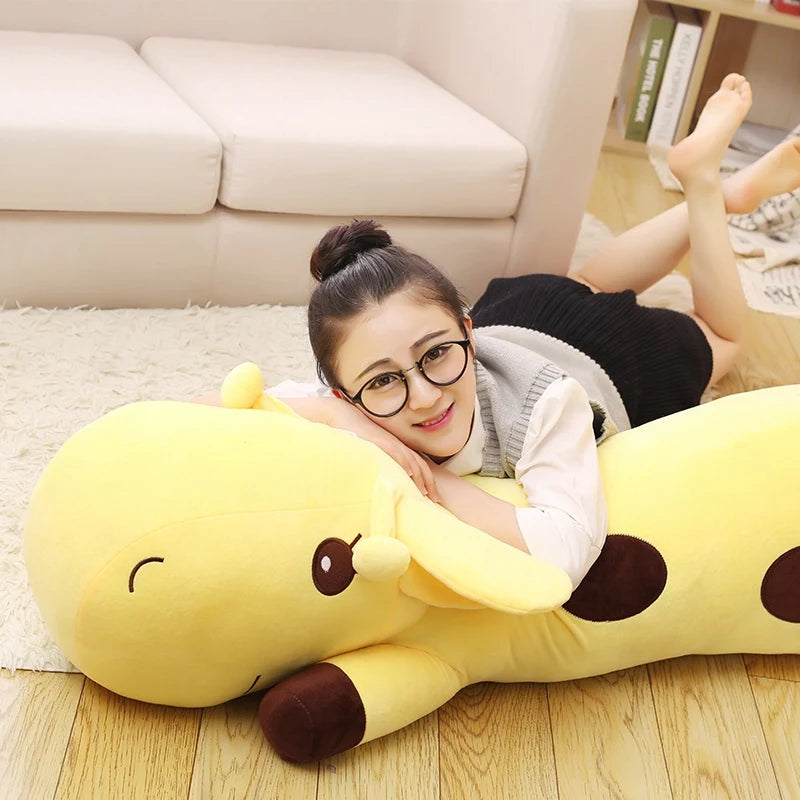 1pc Big Kawaii Giraffe Plush Toys Soft Stuffed Cartoon Animal Deer Dolls Sofa Decoration Baby Kids Birthday Christmas Gifts
