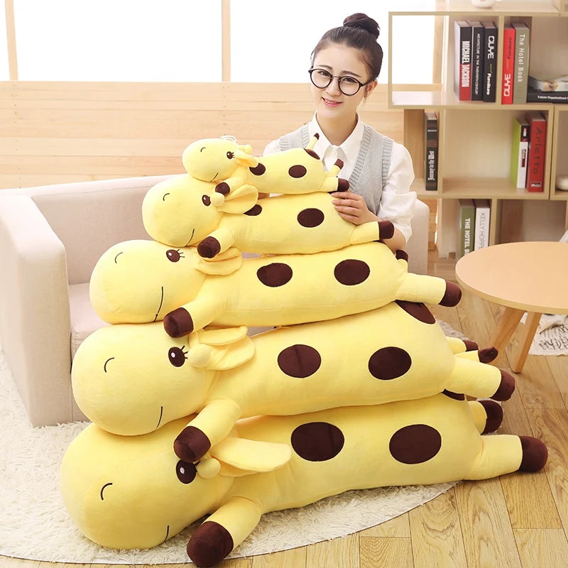 1pc Big Kawaii Giraffe Plush Toys Soft Stuffed Cartoon Animal Deer Dolls Sofa Decoration Baby Kids Birthday Christmas Gifts