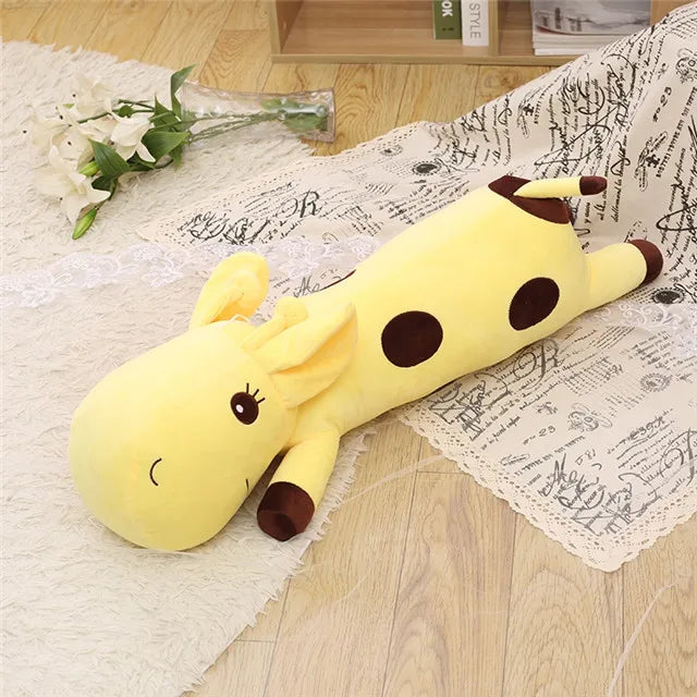 1pc Big Kawaii Giraffe Plush Toys Soft Stuffed Cartoon Animal Deer Dolls Sofa Decoration Baby Kids Birthday Christmas Gifts