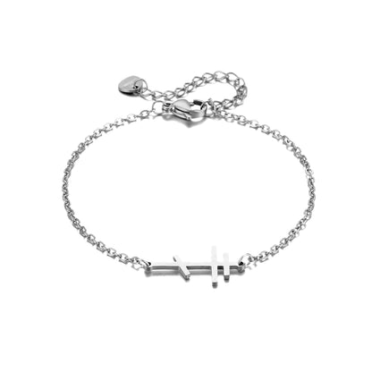 Stainless Steel Cross Bracelet Simple Orthodox Geometric Artificial Pearl Women's Jewelry Accessory Anniversary Celebration