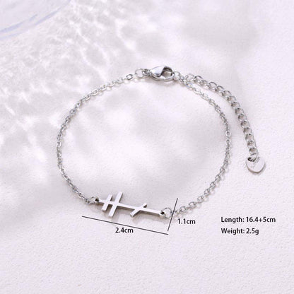 Stainless Steel Cross Bracelet Simple Orthodox Geometric Artificial Pearl Women's Jewelry Accessory Anniversary Celebration