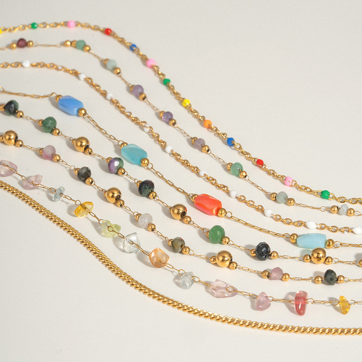 Geometric Necklace For Women Featuring 18K Real Gold Plated 304 Stainless Steel With PVD Coated Finish And Box Chain