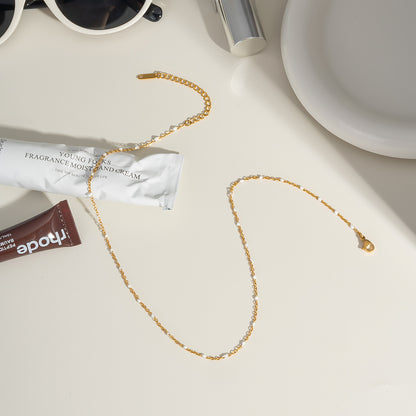 Geometric Necklace For Women Featuring 18K Real Gold Plated 304 Stainless Steel With PVD Coated Finish And Box Chain