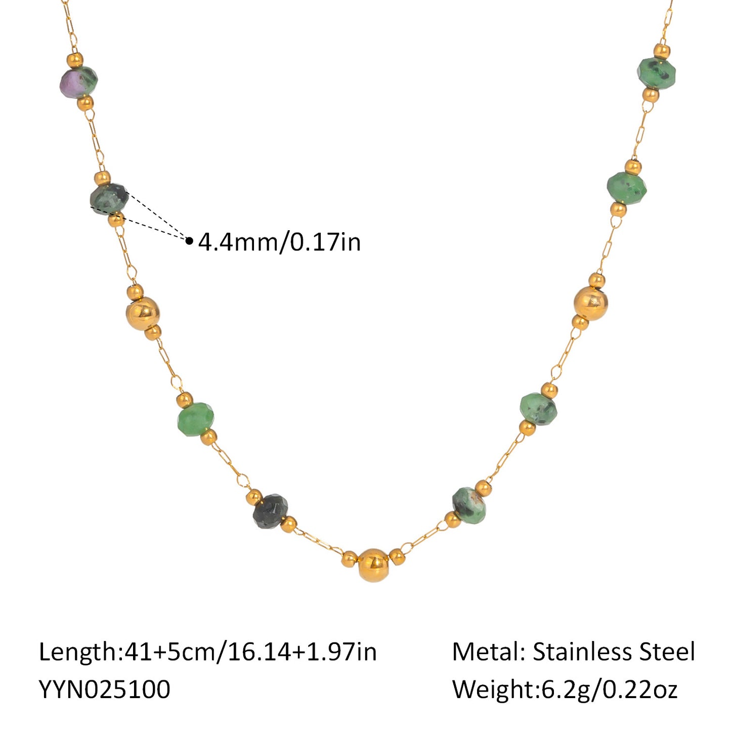 Geometric Necklace For Women Featuring 18K Real Gold Plated 304 Stainless Steel With PVD Coated Finish And Box Chain