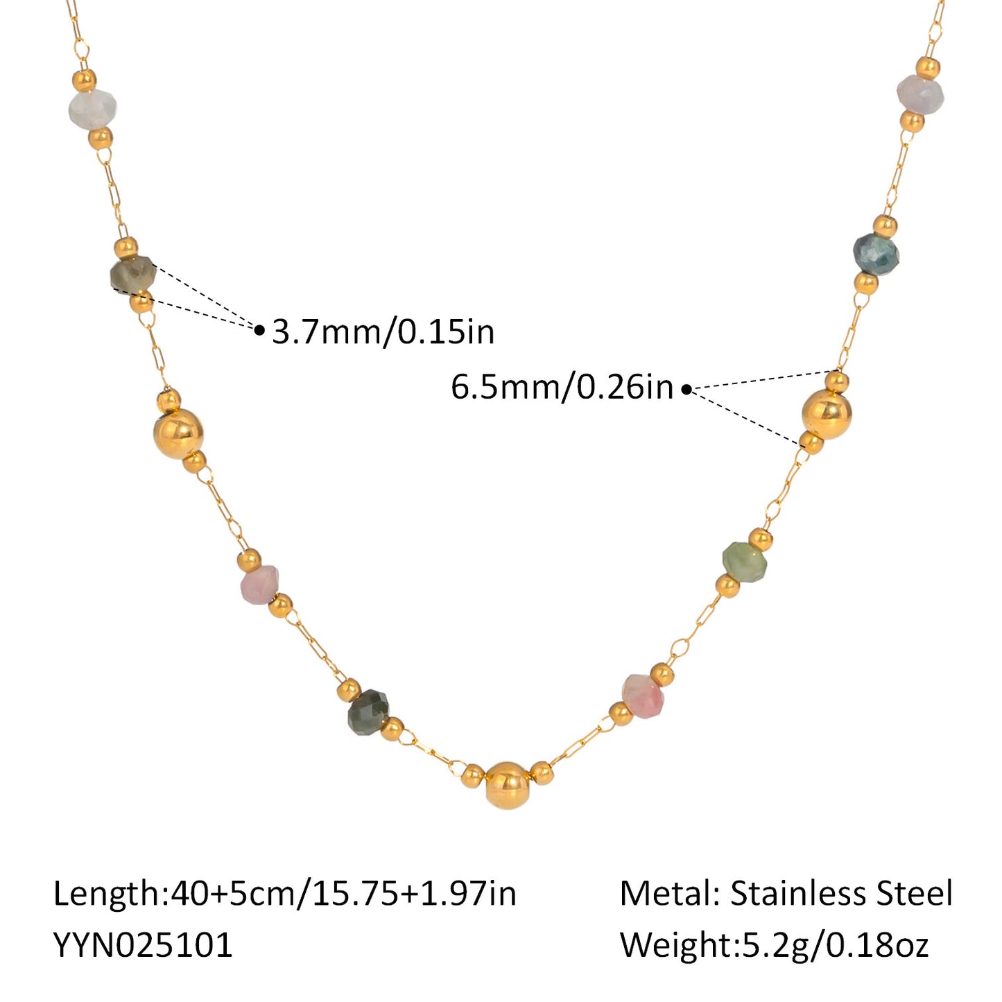 Geometric Necklace For Women Featuring 18K Real Gold Plated 304 Stainless Steel With PVD Coated Finish And Box Chain