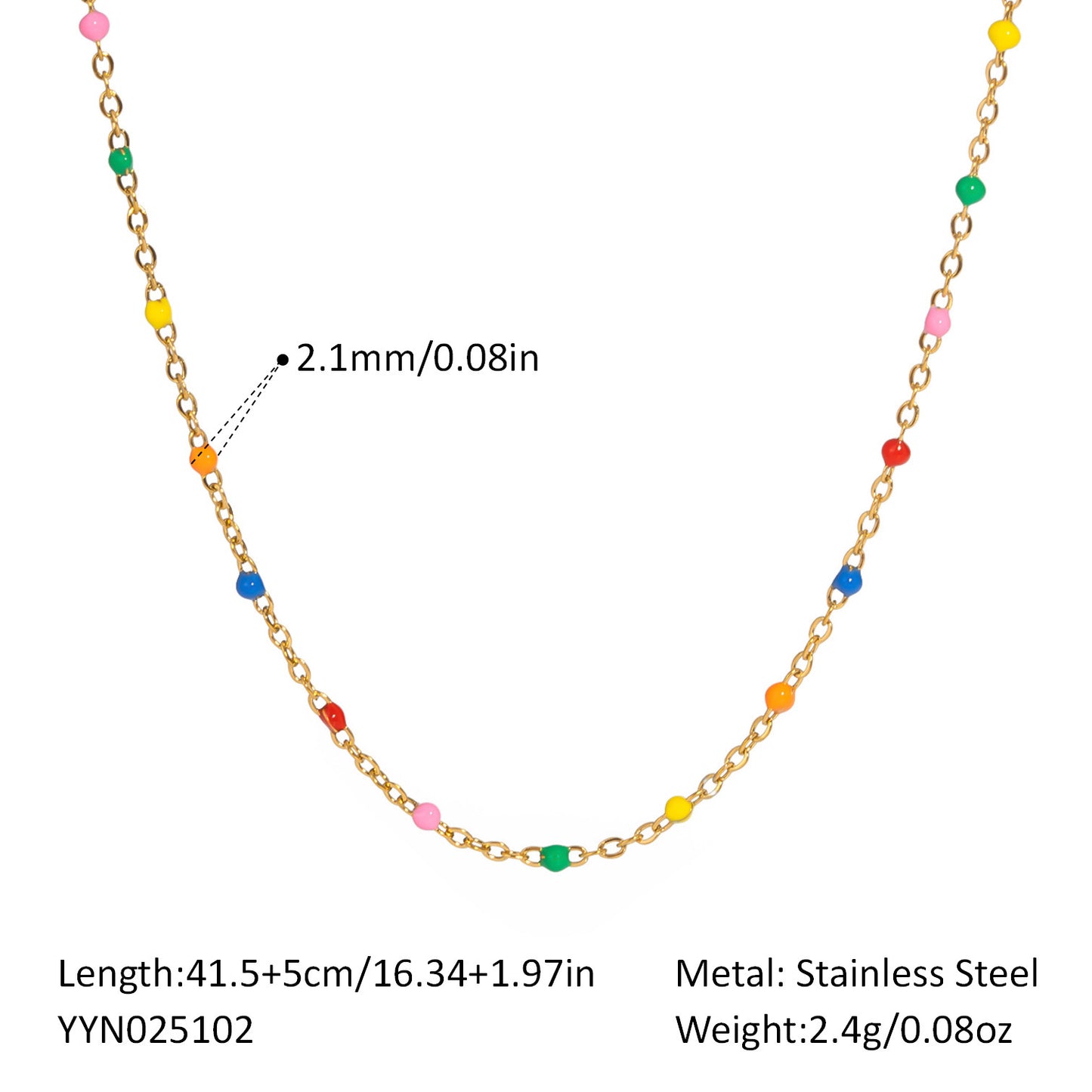 Geometric Necklace For Women Featuring 18K Real Gold Plated 304 Stainless Steel With PVD Coated Finish And Box Chain