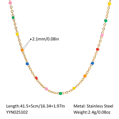 Geometric Necklace For Women Featuring 18K Real Gold Plated 304 Stainless Steel With PVD Coated Finish And Box Chain