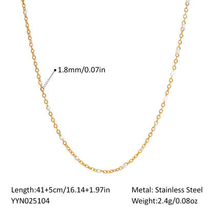 Geometric Necklace For Women Featuring 18K Real Gold Plated 304 Stainless Steel With PVD Coated Finish And Box Chain